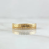 Anillo  Carril Oso TS  2.25gr / T6 / Circones Blancos Oro Amarillo 18K *