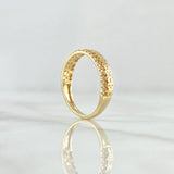 Anillo  Carril Oso TS  2.25gr / T6 / Circones Blancos Oro Amarillo 18K *