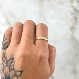 Anillo  Carril Oso TS  2.25gr / T6 / Circones Blancos Oro Amarillo 18K *
