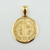 Saint Benedict Pendant 4.8gr / 1 1/4 in / Yellow Gold 18K