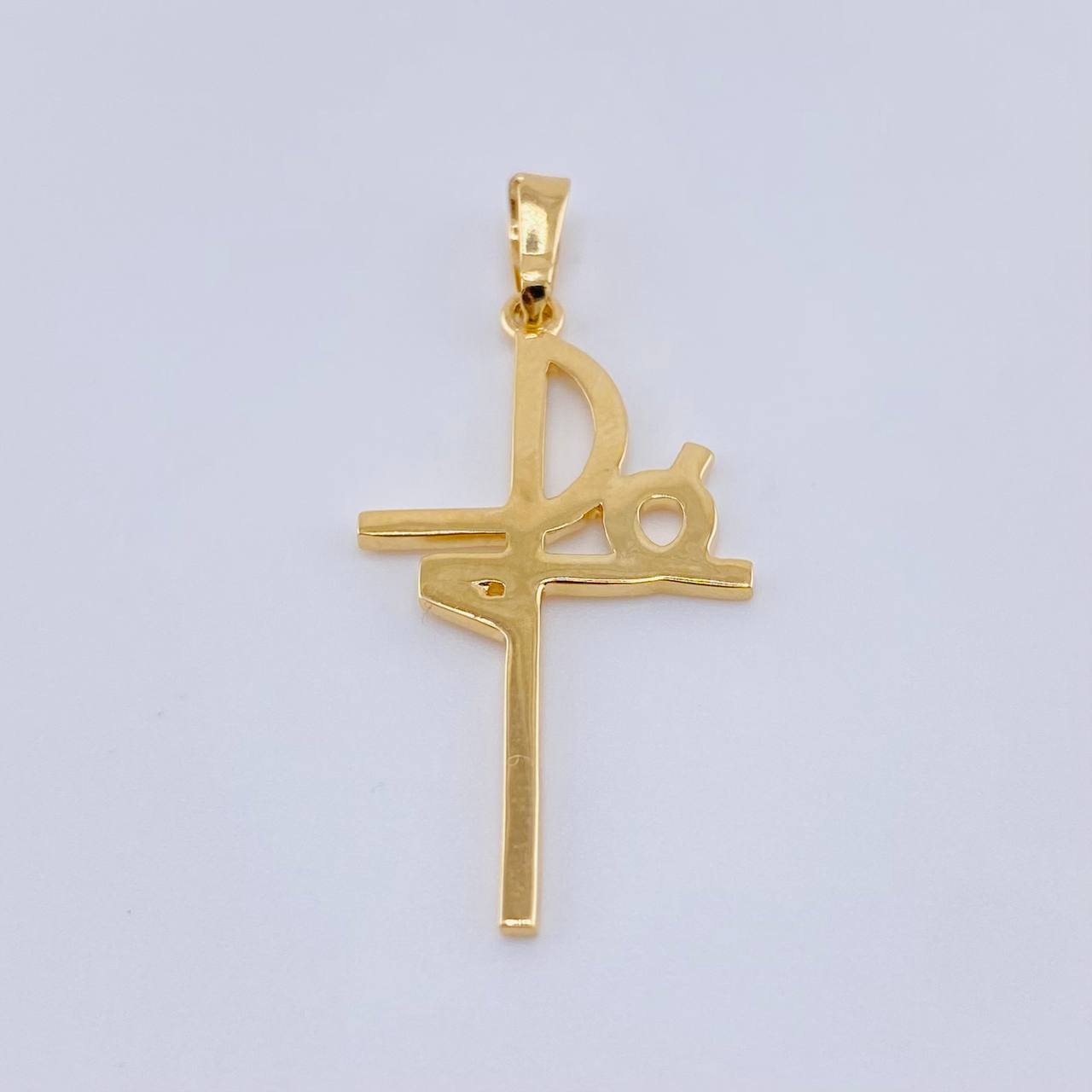 Faith Pendant 1.3gr / 1 1/2 in / Yellow Gold 18K