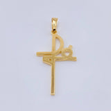 Faith Pendant 1.3gr / 1 1/2 in / Yellow Gold 18K