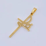 Faith Pendant 1.3gr / 1 1/2 in / Yellow Gold 18K