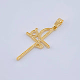 Faith Pendant 1.3gr / 1 1/2 in / Yellow Gold 18K
