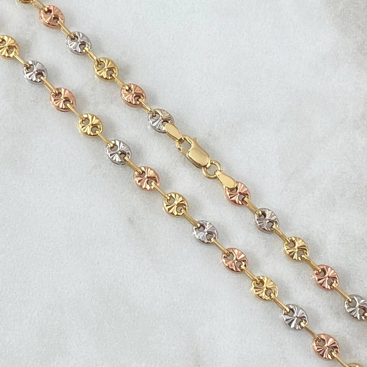 GC Chain 7.7gr / 60cm / 3.1mm Diamond Cut Tres Oros 18K