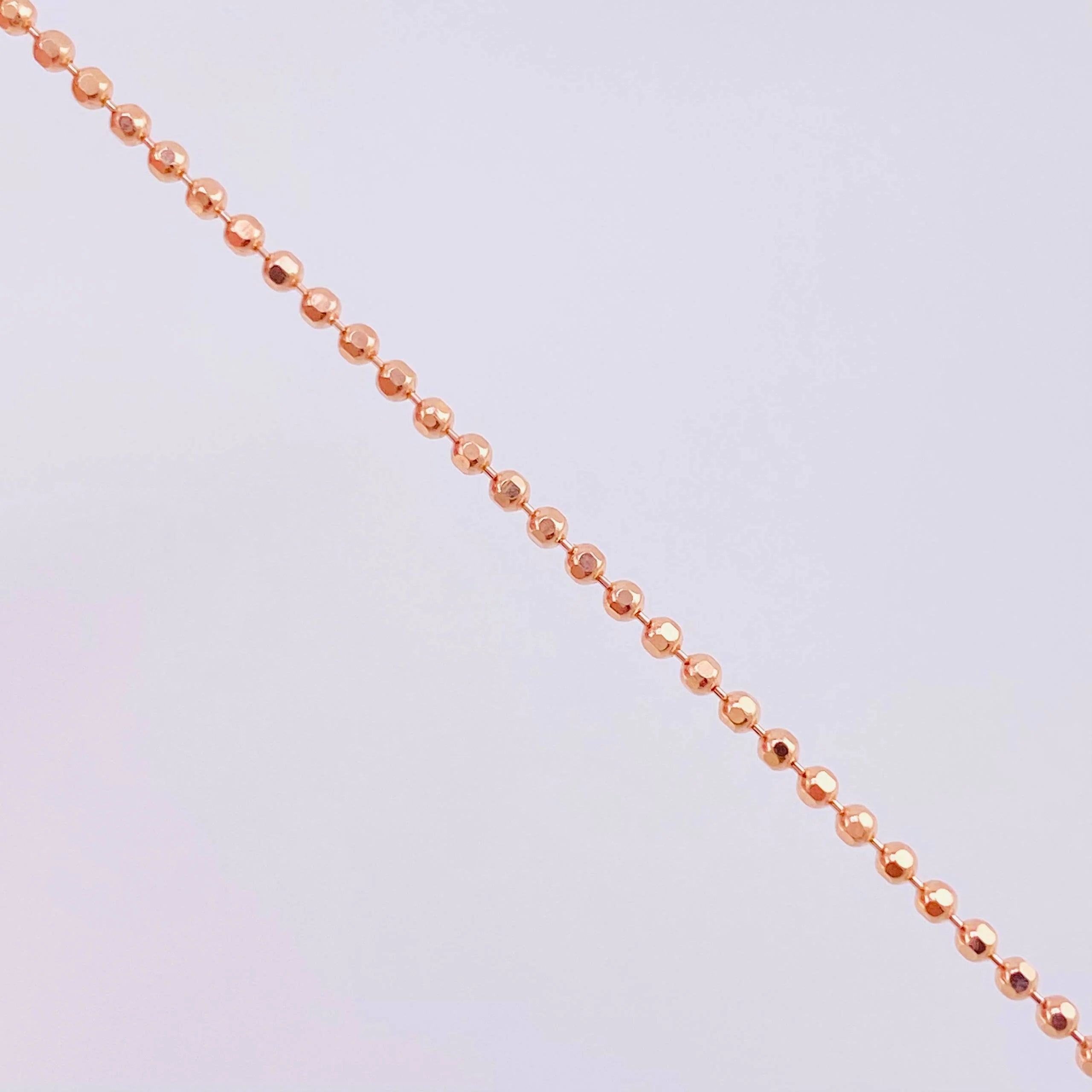 Cadena Militar 5.3g / 24 in / 1.4mm Oro Rosa 18K