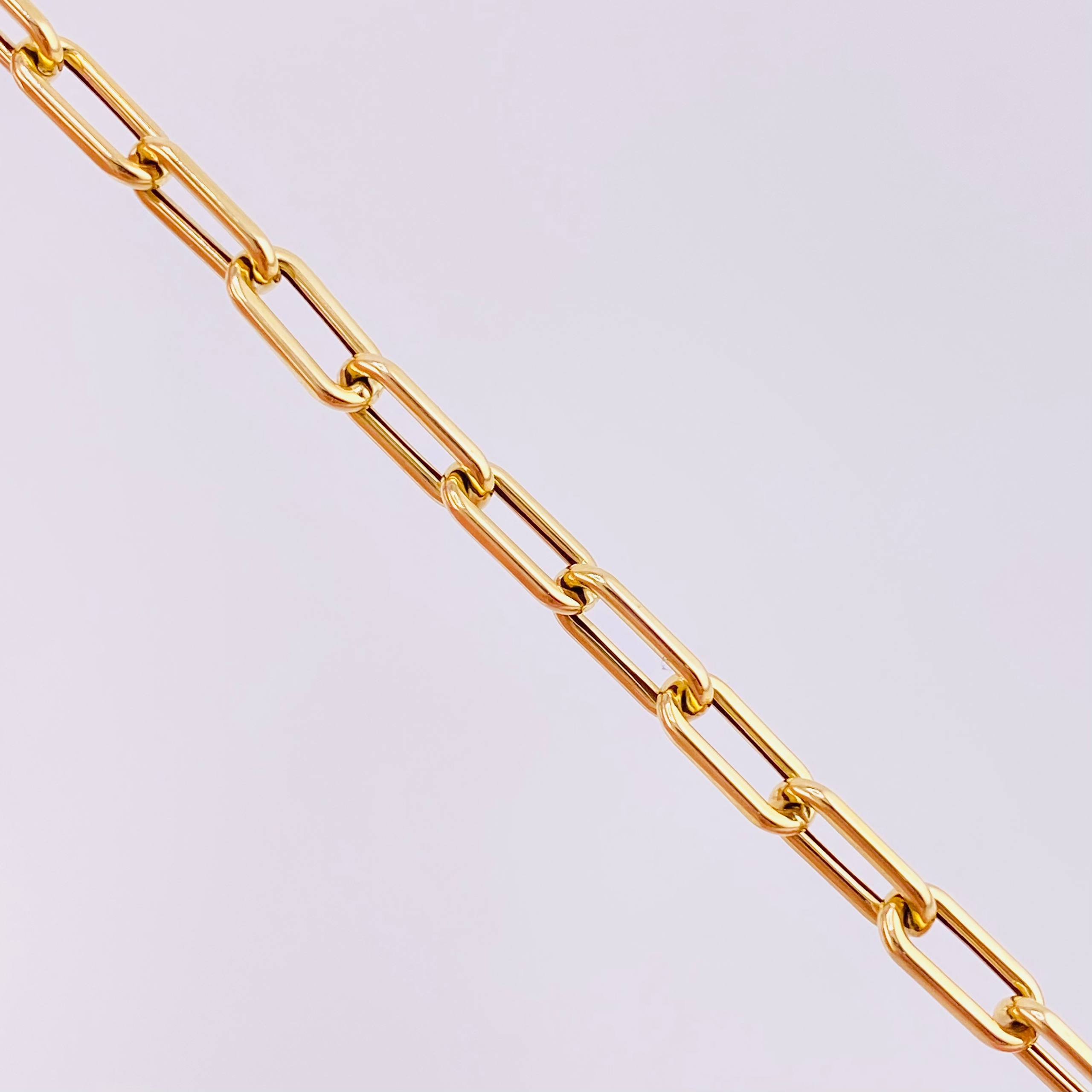 Paperclip Bracelet 2.1g / 8 3/4 in / 3.5mm 18K Yellow Gold