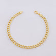 Cuban Links Bracelet Double 2.55g / 7 1/4 in / 4.5mm Yellow Gold 18K