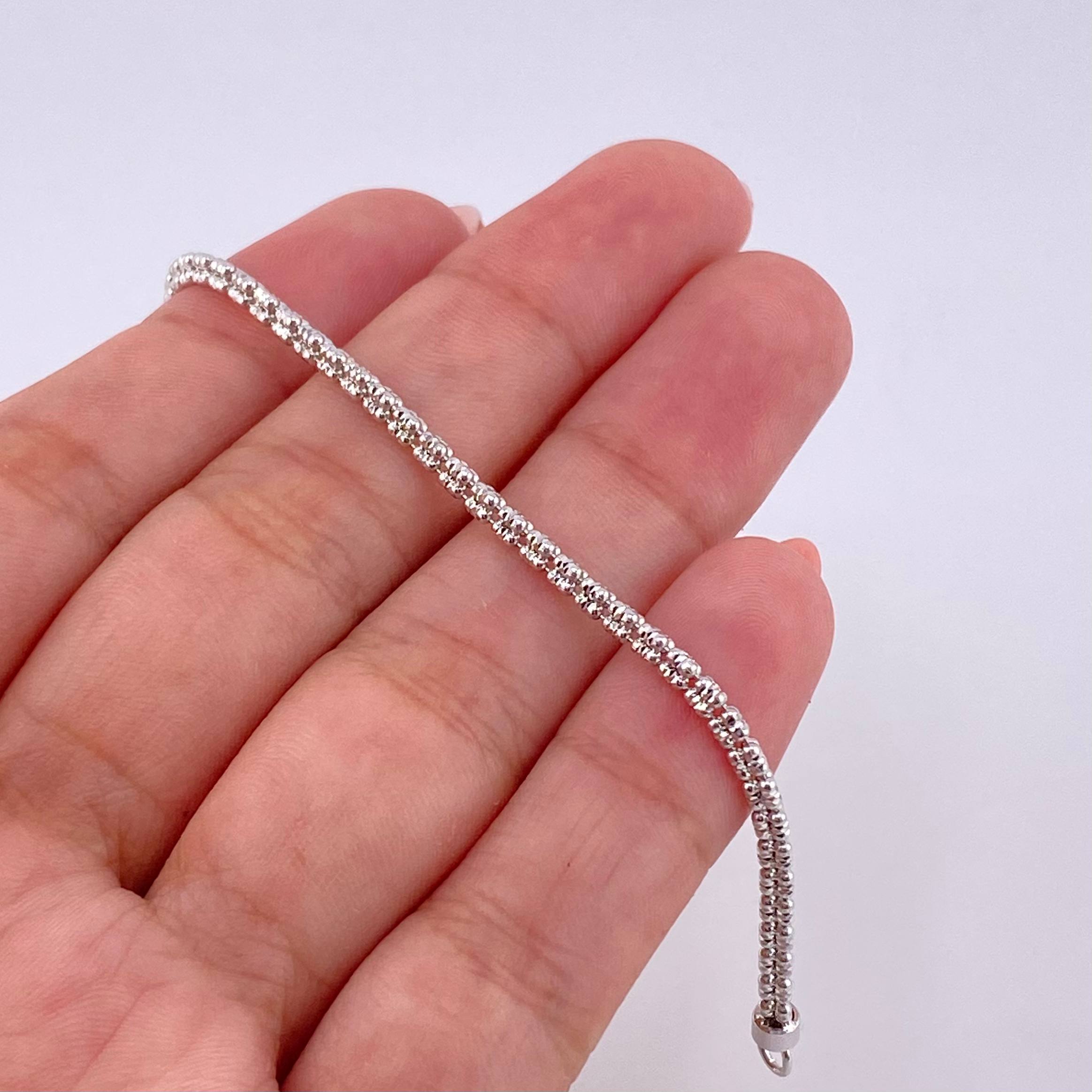 Pulso Ice 4.35g / 8 in / 1.45mm Oro Blanco 18K