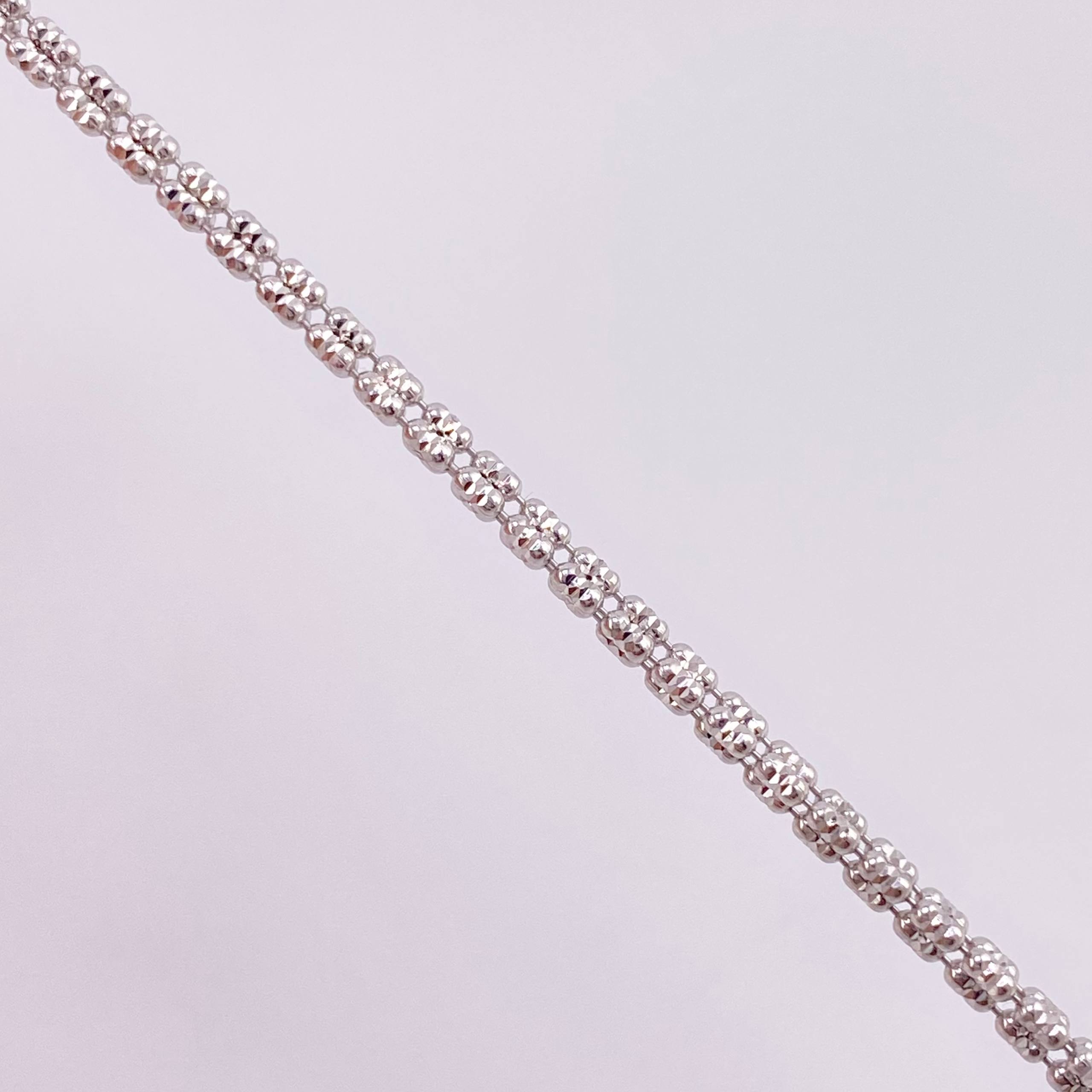 Pulso Ice 4.35g / 8 in / 1.45mm Oro Blanco 18K