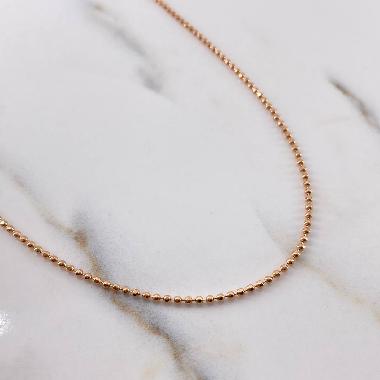 Military Chain 5.35gr / 60cm / 1.1mm Diamond Cut Rose Gold +3 18K &