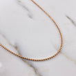 Cadena Militar 5.3gr / 60cm / 1.2mm Diamantada Oro Rosa +3 18K &