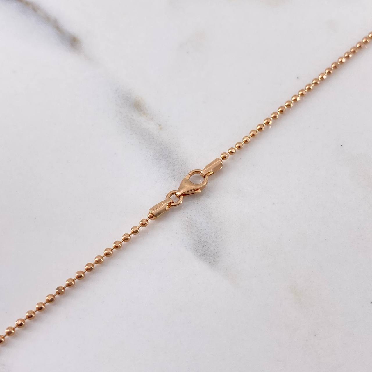 Military Chain 5.35gr / 60cm / 1.1mm Diamond Cut Rose Gold +3 18K &
