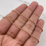 Military Chain 5.35gr / 60cm / 1.1mm Diamond Cut Rose Gold +3 18K &