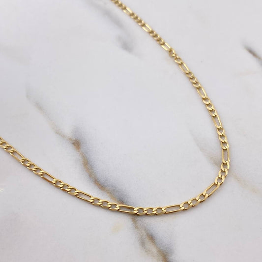 Figaro Chain 6.35gr / 60cm / 2.1mm Yellow Gold +0 18K &