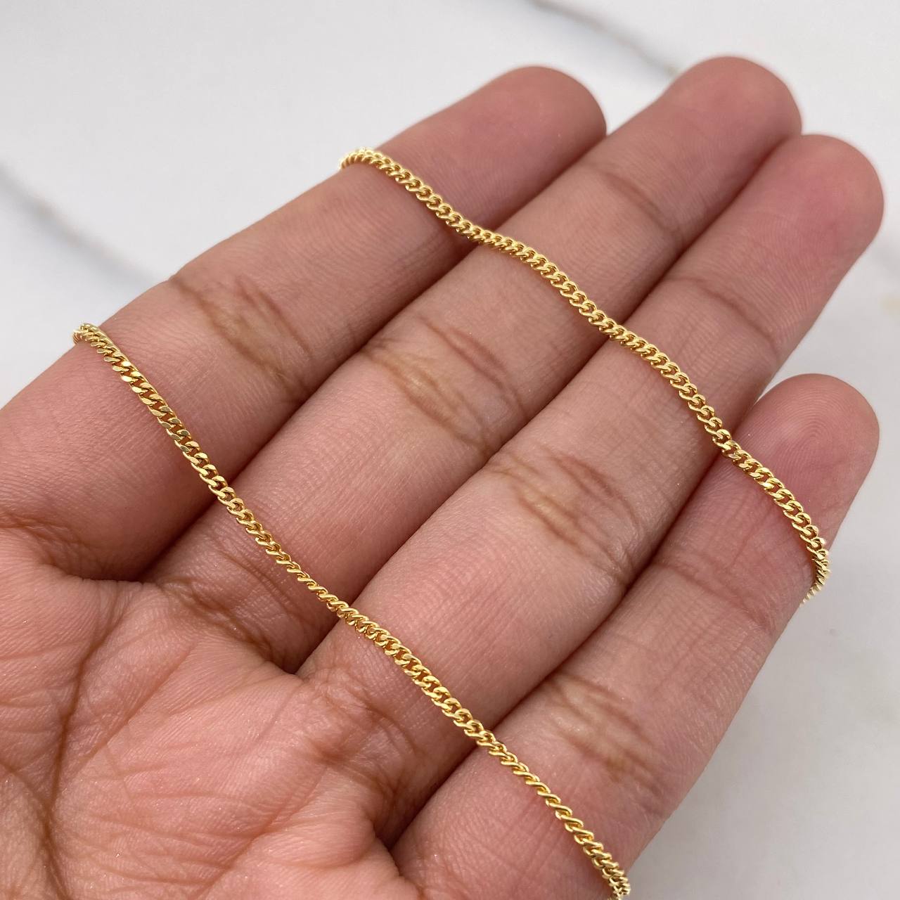 Mini Cuban Chain 5.85gr / 60cm / 1.5mm Yellow Gold +0 18K &