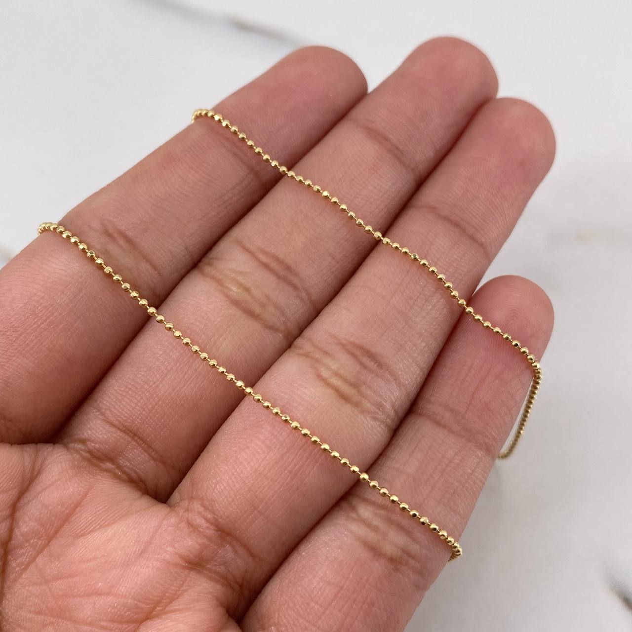 Military Chain 2.7gr / 60cm / 0.7mm Diamond Cut Yellow Gold +3 18K &