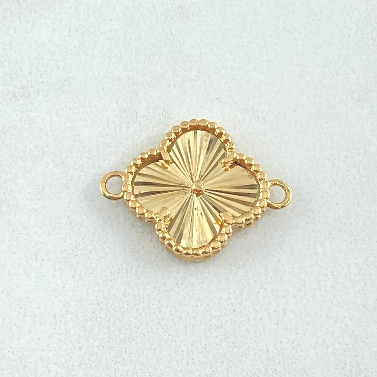 Charm Clover 2gr / 0.8in / Bordered 18K Gold ©