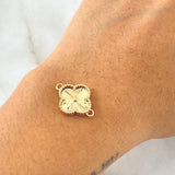 Charm Clover 2gr / 0.8in / Bordered 18K Gold ©