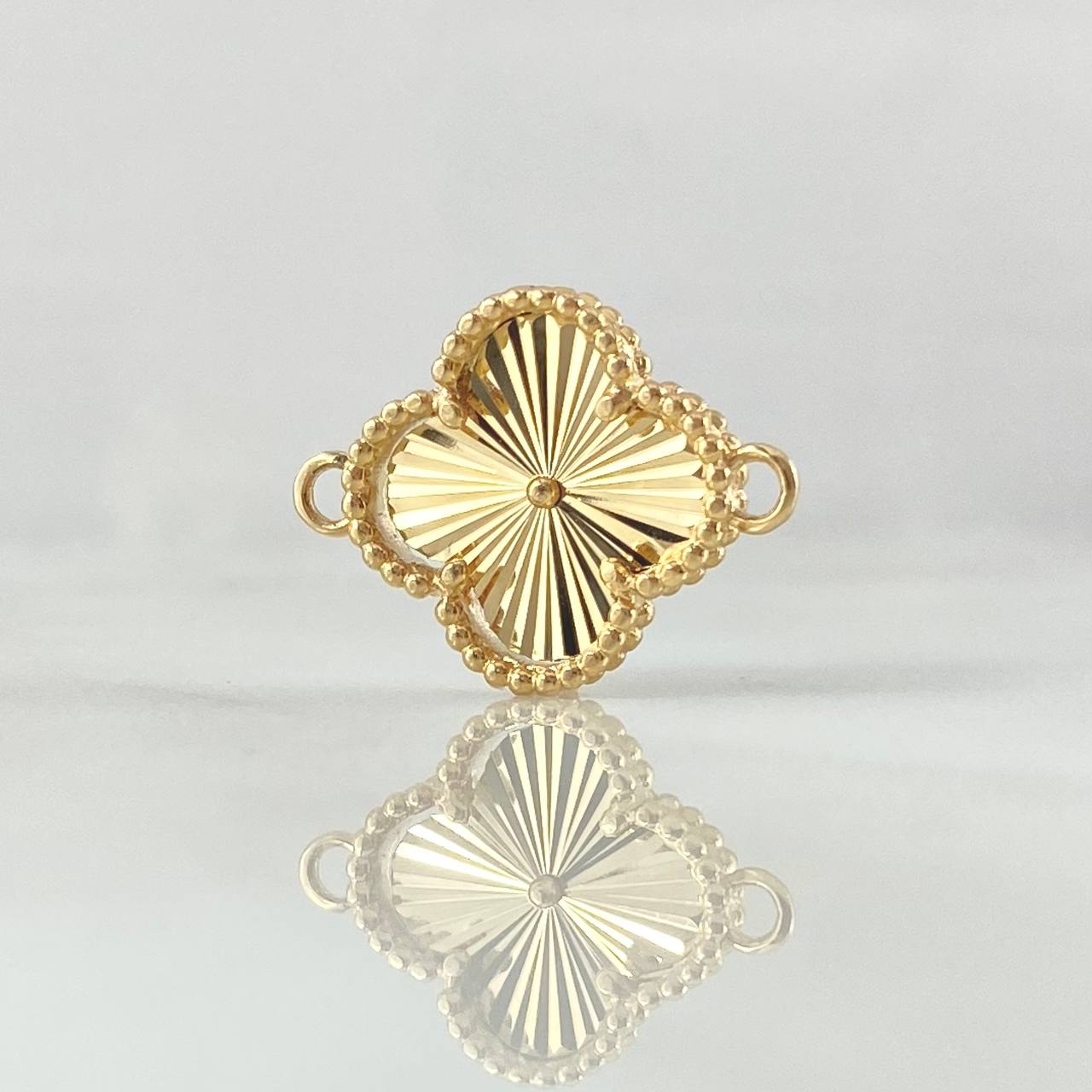 Charm Clover 2gr / 0.8in / Bordered 18K Gold ©