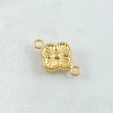 Herraje Trebol 0.65gr / 1.8cm / Bordeado Oro Amarillo 18K ©