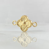 Herraje Trebol 0.65gr / 1.8cm / Bordeado Oro Amarillo 18K ©