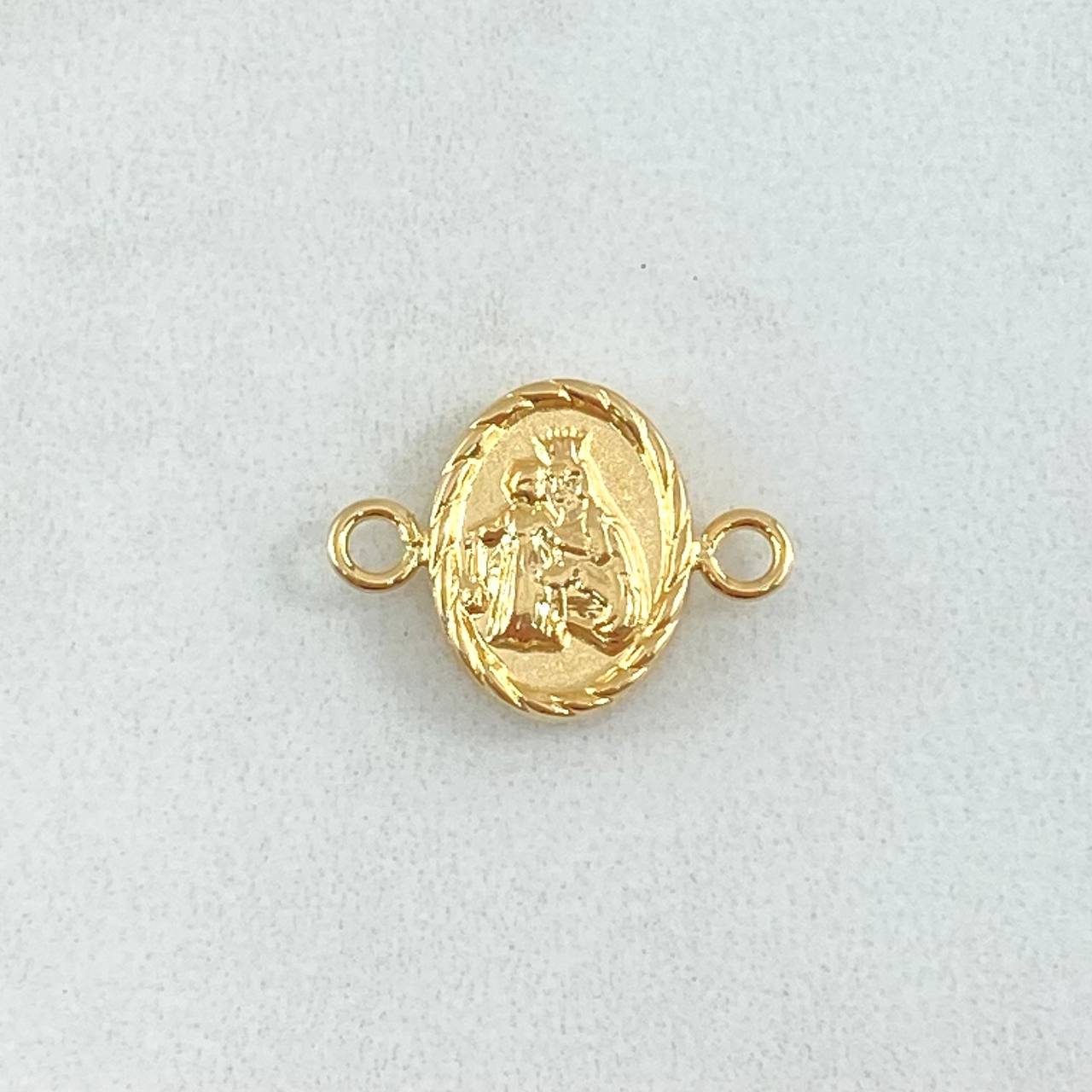 Herraje Virgen Del Carmen 0.65gr / 1.6cm / Troquelado-Bordeado Oro Amarillo 18K