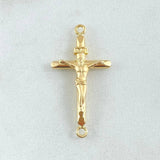 Charm Christ Cross 1gr / 1.2in / Flat Ends 18K Gold ©