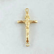 Herraje Cruz Cristo 1gr / 3.1cm / Punta Plana Oro Amarillo 18K