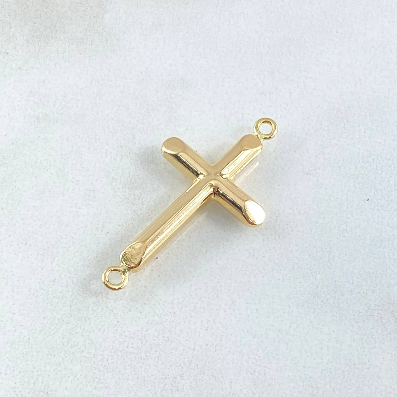 Herraje Cruz 1gr / 3cm / Puntas Planas Oro Amarillo 18K ©