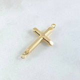 Herraje Cruz 1.05gr / 3cm / Puntas Planas Oro Amarillo 18K ©