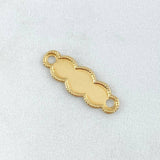 Herraje Placa Nuble 0.55gr / 2.2cm / Bordeada Oro Amarillo 18K ©
