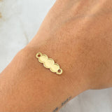 Herraje Placa Nuble 0.55gr / 2.2cm / Bordeada Oro Amarillo 18K ©