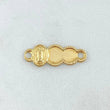 Charm Nuble Plate 0.6gr / 0.9in / Virgin Guadalupe Bordered 18K Gold ©