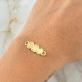 Charm Nuble Plate 0.6gr / 0.9in / Virgin Guadalupe Bordered 18K Gold ©