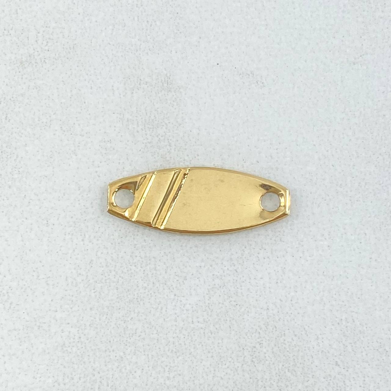 Charm Oval Plate 0.45gr / 1.9cm (0.7in) / 18K Gold