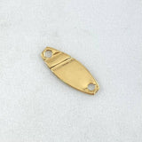 Charm Oval Plate 0.45gr / 1.9cm (0.7in) / 18K Gold