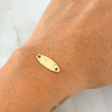 Charm Oval Plate 0.45gr / 1.9cm (0.7in) / 18K Gold