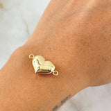 Herraje Corazon 0.8gr / 1.9cm / Troquelado Oro Amarillo 18K