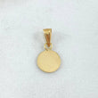 Pendant Circle Plate 0.4gr / 0.6in / Smooth 18K Gold ©