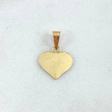 Dije Placa Corazon 0.55gr / 1.8cm / Liso Oro Amarillo 18K ©