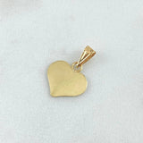 Dije Placa Corazon 0.55gr / 1.8cm / Liso Oro Amarillo 18K ©
