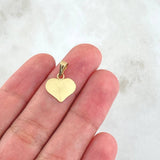 Dije Placa Corazon 0.55gr / 1.8cm / Liso Oro Amarillo 18K ©