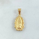 Dije Virgen Guadalupe Silueta Rallado 1.1gr / 1 in / Oro Amarillo 18K