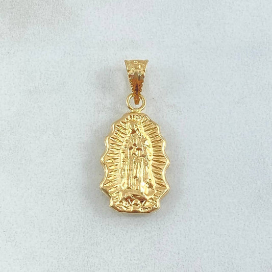 Dije Virgen Guadalupe Silueta Rallado 0.75gr / 3/4 in / Oro Amarillo 18K ©