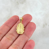 Dije Virgen Guadalupe Silueta Rallado 0.65gr / 3/4 in / Oro Amarillo 18K ©