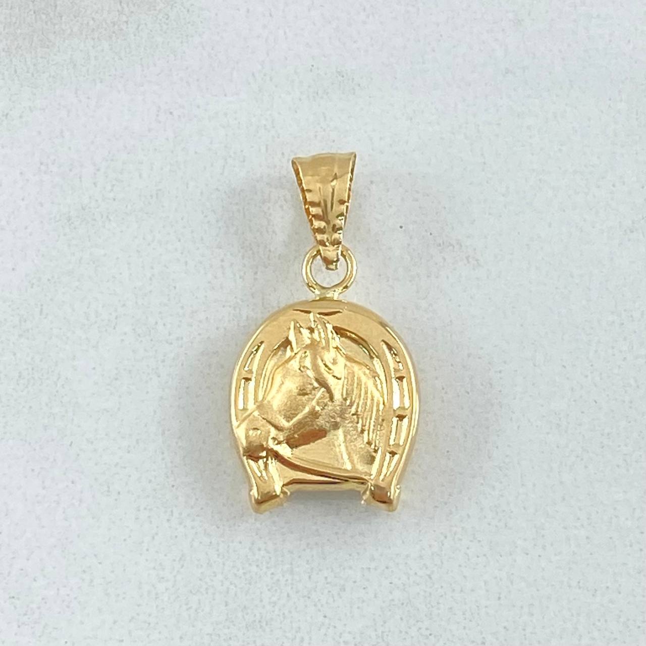 Dije Herradura Caballo 0.95gr / 2.2cm / Troqueleado Oro Amarillo 18K ©