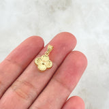 Dije Trebol 0.65gr / 1.8cm / Troquelado Oro Amarillo 18K ©