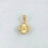 Charm Clover 0.45gr / 0.6in / Stamped 18K Yellow Gold *