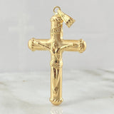 Dije Cruz Cristo 5gr / 6.3cm / Punta Bordeada Oro Amarillo 18K